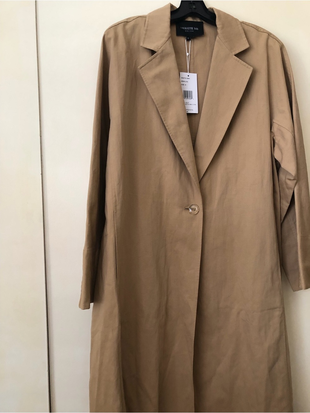Semolina Single-Button Trench Coat by Lafayette 148 New York